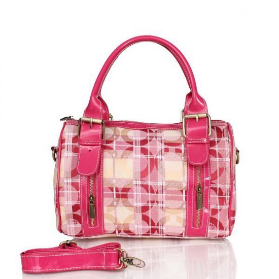 Coach Poppy In Signature Medium Pink Luggage Bags CDY | Coach Outlet Canada